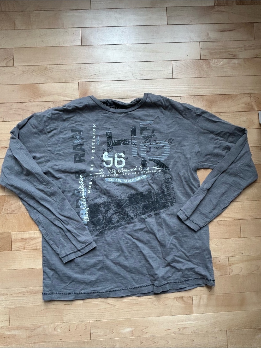 SESSIONS Men's Long-Sleeve Graphic Shirt - Gray